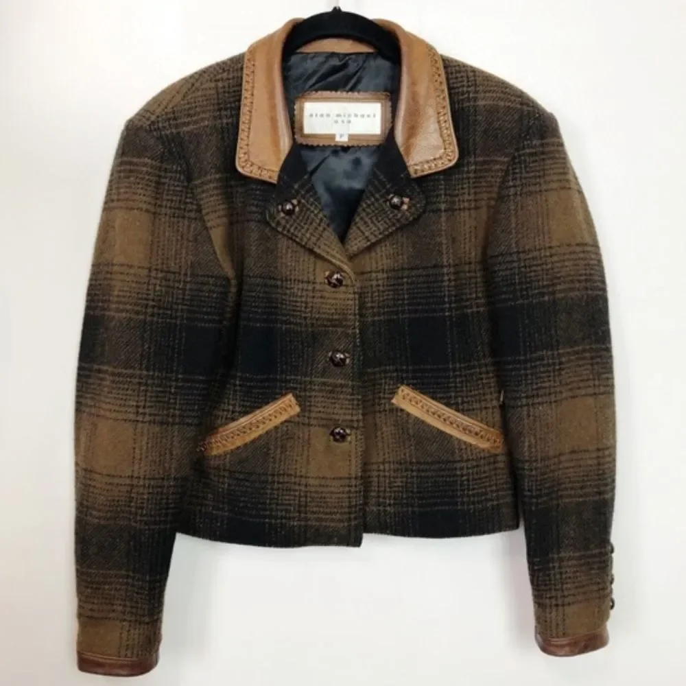 Vintage Alan Michael Western Plaid Blazer